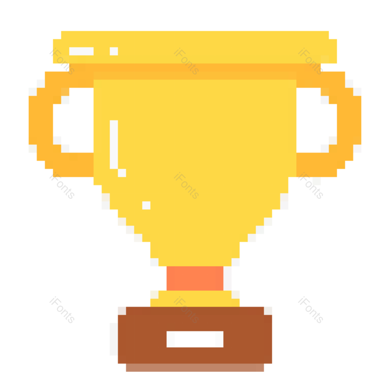 装饰图片,元素元素,奖杯PNG,像素免抠素材